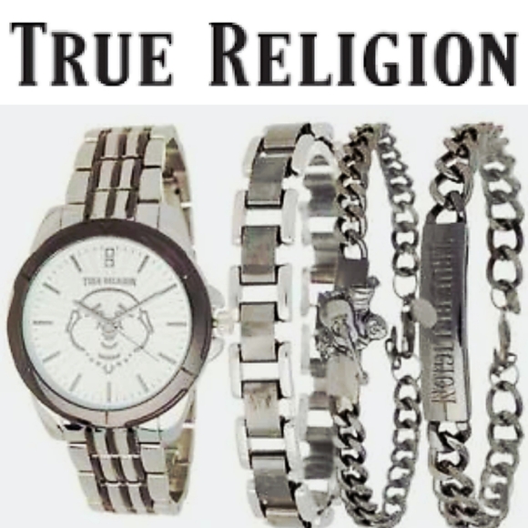 True Religion Buddha Guitsr Chronohraph Watch & Bracelet Collection - Picture 1 of 6